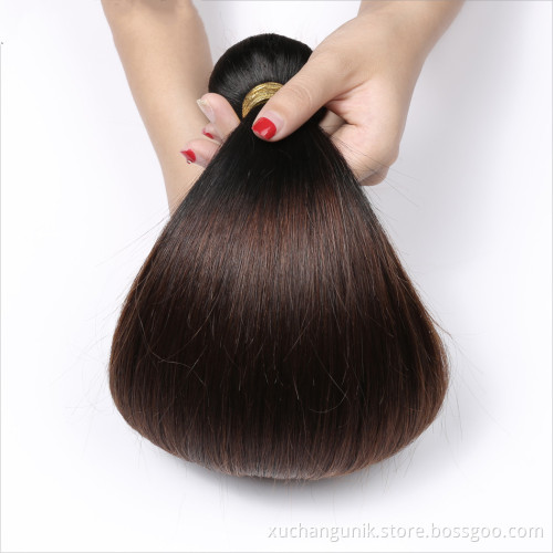 Uniky New Arrival Wholesale Ombre Color Virgin Brazilian Human Hair Bundles with closure